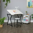 thumbnail image 5 of Hourglass 2 Pc. Craft Set Drafting Table 30" High with Angle Adjustable Top and Stool-13296, 5 of 8