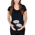 thumbnail image 1 of Speech Bubble Arguing Twins Black Maternity Soft T-Shirt, 1 of 1