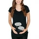 T-Shirt Doux de Maternité Noir de Jumeaux Argumentés de Bulle de Discours – image 1 sur 1