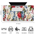 thumbnail image 5 of Long Mouse Pads for Desk,Pioneer Flower Floral Print Pattern Desk Mats on Top Of Desks, Desk Mouse Pad Extra Large with 3mm Non-Slip Base and Stitched Edge for Gaming,Office,Work,Home 47.3"x23.6", 5 of 6