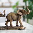 thumbnail image 3 of CC Home Furnishings Elephant Family Figurine Statue - 18" - Bronze Finish, 3 of 3