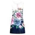 thumbnail image 4 of ICHUANYI Clearance Women's Fashion Sexy Vintage Round Neck Sleeveless Printed Round Dresses(Pink, M) ICHUANYI WER2023081113582, 4 of 5