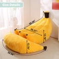 thumbnail image 2 of Puf IEVENW Banana con reposapiés para adultos en L, color amarillo, 2 of 8