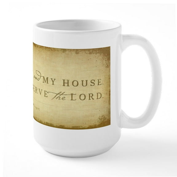 CafePress - Joshua 24:15 Large Mug - 15 oz Ceramic Large White Novelty Mug
