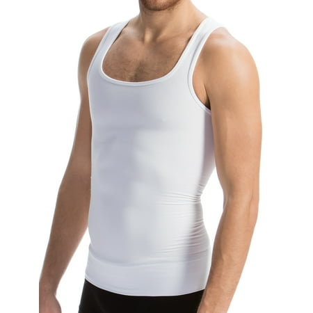 

FarmaCell 418 (White L) Men s tummy control total body shaping vest 100% Made in Italy