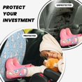 thumbnail image 3 of Cute Cartoon Rabbit Bird Blue Mats Back Seat Protectors, Car Seat Protector Vehicle Organizers Waterproof Cover Back Seat Cover for Kids with 3 Storage Pockets 2 Pack, 3 of 5