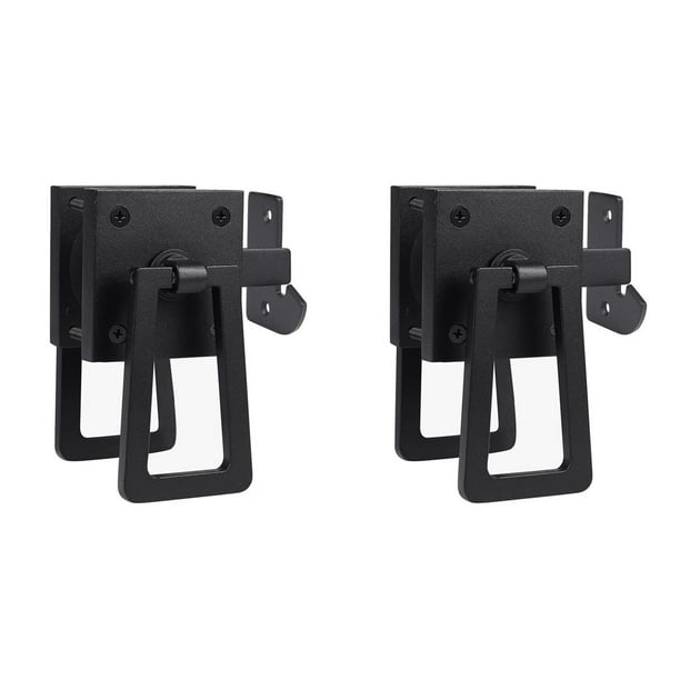 2X Pestillo de Puerta de Servicio Pesado, Pestillos de Puerta de Doble Cara, Pestillo de Cerca Negro Mate, Pestillo de Puerta de Jardín, Pestillo de Puerta de Piscina