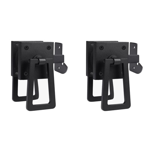 2X Pestillo de Puerta de Servicio Pesado, Pestillos de Puerta de Doble Cara, Pestillo de Cerca Negro Mate, Pestillo de Puerta de Jardín, Pestillo de Puerta de Piscina