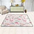thumbnail image 2 of Dreamtimes Retro Flamingo Bird Area Rug, 36"x24" Palm Trees Non-Slip Washable Indoor Door Mat, Absorbent Floor Mat for Bedroom Kitchen Entryway Bathroom, 2 of 7
