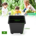 thumbnail image 4 of Innens 10Pcs Plastic Plant Flower Pot Garden Nursery Seedlings Pot Container, Black, 4 of 14