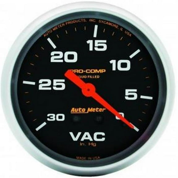 Auto Meter Vacuum 30 IN.Hg. LFG
