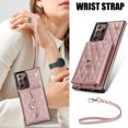 thumbnail image 4 of Case for Samsung Galaxy Note 20 Ultra, Crossbody Wristlet Case Wallet with RFID Blocking Card Slots KickStand Flip Folio PU Leather Magnetic Protective Cover Women for Galaxy Note 20 Ultra, Rosegold, 4 of 9