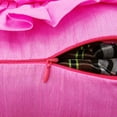 thumbnail image 5 of S4Sassy Handcrafted Decorative Pink Ruffled Cushion Cover Floral Pillowcase Square Throw 12 x 12, 5 of 5