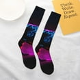 thumbnail image 5 of Cauagu Futuristic Purple Panther A、 Print Women's Men's Ankle Socks 1-pack Casual Athletic Socks for Unisex Adult Moisture-Wicking Socks for Daily Wear/Running/Sport, 5 of 8