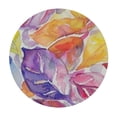 thumbnail image 4 of BANET  Watercolor Rainbow Floral Table Cloth - Flowers Tablecloth Colorful Flower Table Cover Round Plant Blossom Circle Table Clothes for Picnic Party Dining Room 42"-46, 4 of 8