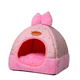 thumbnail image 1 of Cama para perros Casa para perros Arena para gatos Casa para gatos cerrada de invierno Villa plegable para gatos Suministros para mascotas de felpa Yurt Kennel Pink L == ShuxiuWang 8390611634285, 1 of 1