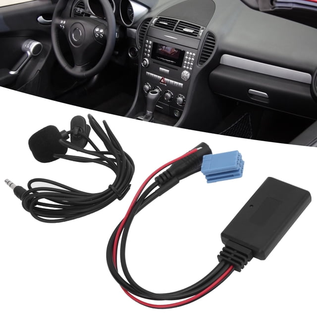 Car Stereo Microphone, Car Stereo Microphone Mini ISO 8Pin With Wiring Adapter 5.0 For Mobile Phone Tablet MP3