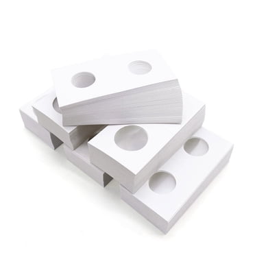 200-Pack 4 Sizes Cardboard Coin Holder Flips - Mylar Paper 2x2 For Collection Album - 20.5-40mm