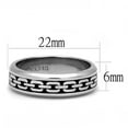 thumbnail image 2 of Silver Womens Ring Anillo Para Mujer 316L Stainless Steel Ring with Epoxy Schio, 2 of 4