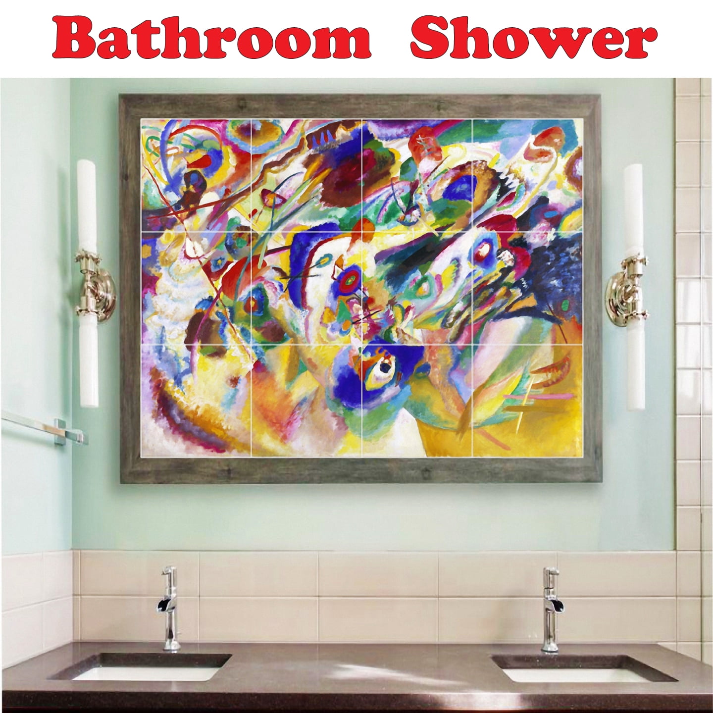 Lake Ceramic Tile Mural Kitchen Backsplash Bathroom Shower, 400717-L54 Lake Ceramic Tile Mural Kitchen Backsplash Bathroom Shower, 400717-L54