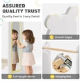 thumbnail image 3 of Buballino 2-5 Year Little Bear Style Kids Dress up Storage with Mirror, Four Hangers and Three Hooks, One Drawer, 39.8"*33.5"*13.8",15mm Density Board, Kid's Room Decoration Corner, White, 3 of 8