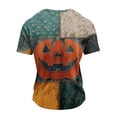 thumbnail image 5 of Mens Halloween Shirt Funny Jack-o'-lantern Face Print Graphic Halloween T Shirts Round Neck Short Sleeve Halloween Costume, 5 of 5