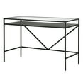 thumbnail image 6 of Evelyn&Zoe Baird Rectangular 46" Wide Desk with Metal Shelf in Blackened Bronze, 6 of 7