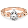 thumbnail image 3 of Pear Shape 4 Carat IGI Certified Lab Grown Diamond Ring | 14K Rose Gold |Catrina Cutwork Lab Diamond Engagement Ring | FG-VS1-VS2 Quality Friendly Diamonds, 3 of 5
