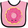 thumbnail image 3 of Inktastic Hot Pink Donut Boys or Girls Baby Bib, 3 of 4