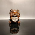 thumbnail image 3 of chinese boxwood carving car bag purse ornament carved pendant cute kylin statue bag wallet purse ornament, 3 of 4