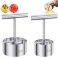 thumbnail image 1 of Juego de 2 descorazonadores de frutas de acero inoxidable para manzanas, juego de descorazonador y deshuesador fácil de usar con 2 tamaños, herramienta duradera para descorazonador de perlas, separado, 1 of 11