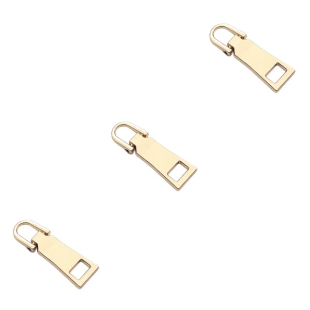 serony 3pack/lot Metal Zippers Puller For Wide Application - Convenient And Detachable Practical Widely Number 3 * Gold 3Set