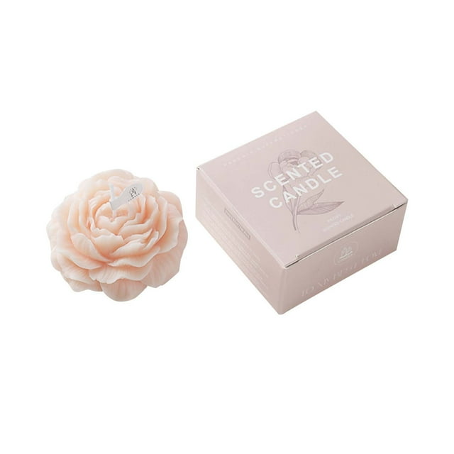 Kcavykas Home, Garden Peony Scented Candle with Hand Gift Gift CandLE Fragance Shaped Small Candle