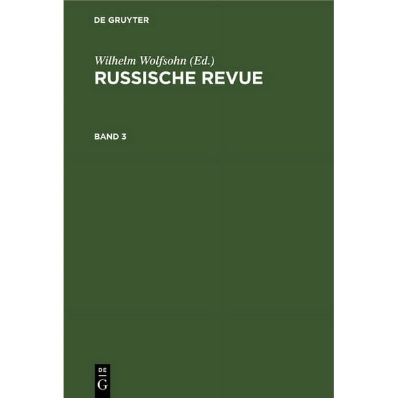 Russische Revue. Band 3, (Hardcover)