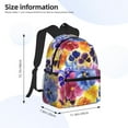 thumbnail image 4 of Vsdgher The Garden Tricolor Pansy Flower Print Unisex Large Capacity Bookbag Schoolbag Casual Daypack for High School/College/Teens/Travel/Work, 4 of 8