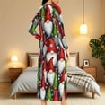 thumbnail image 5 of QUNYINEY Long Moomoo Nightgowns for Women Comfy Christmas Zipper Sleepwear Long Sleeve Crew Neck Loose Fit with Pockets House Dresses for Women, 5 of 9