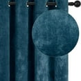 thumbnail image 2 of Crushed Velvet Curtains with Grommets Luxurious Thermal Insulated Soundproof Drapes for Halloween, Soft and Durable Light-Filtering Window Treatments, 2 Panels, 2 of 6
