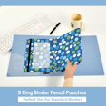 thumbnail image 3 of FORMRS 2 Pack Pencil Pouch for 3 Ring Binder with Clear Window Zipper Case, Blue Dots, 3 of 6