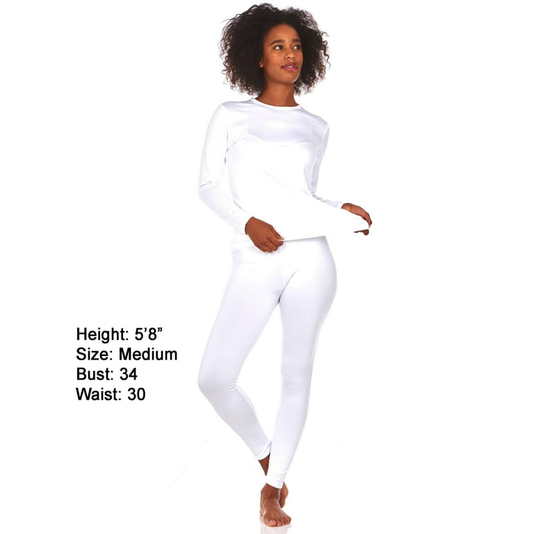 Comfort Choice Women's Plus Size Thermal Crewneck Long-Sleeve Top Long  Underwear Top