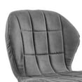 thumbnail image 2 of 26 Inch Fabric Counter Height Bar Stool, Black and Gray, 2 of 5