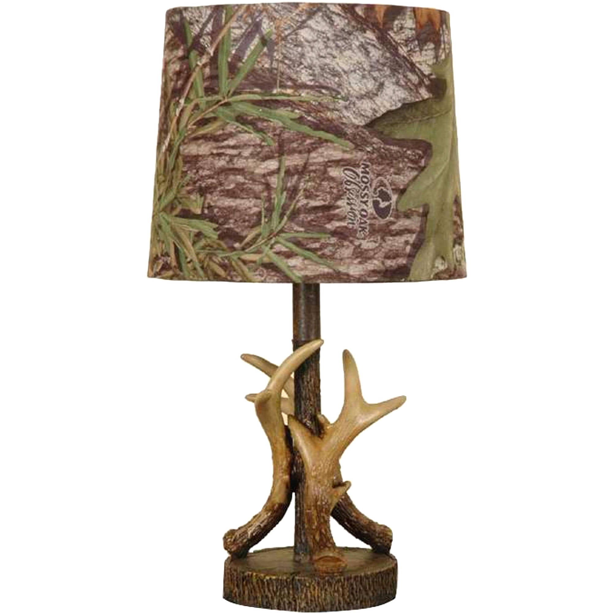 Mossy Oak Deer Antler Accent Lamp Dark Brown Woodtone Walmart Com