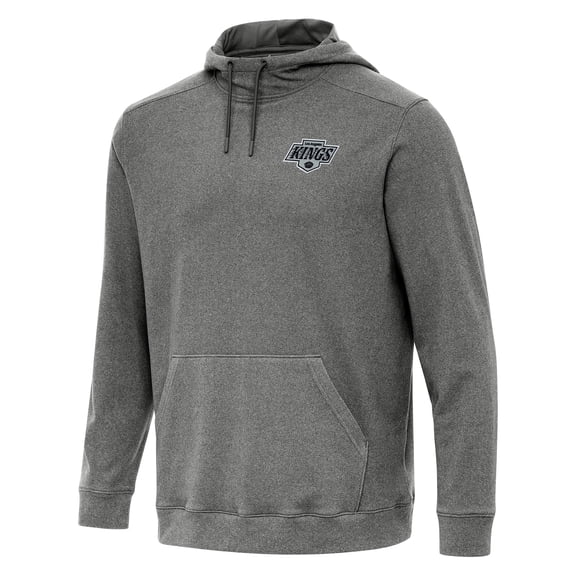 Men's Antigua Heather Black Los Angeles Kings Cloud Pullover Hoodie