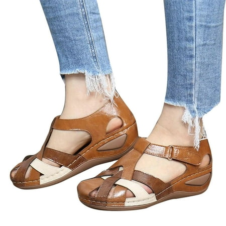 

Womens Lollita Orthopedic Plus Sandals Wear-resistant Non-slip Multipurpose For Shopping Walking And Hiking Brown 42