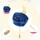 thumbnail image 3 of Uxcell 4 Pcs Boutoneras de Novio Rosa Pines para Hombres Ceremonia de Boda Aniversario Prom Fiesta Formal, Azul Oscuro (4.7"x2"), 3 of 7