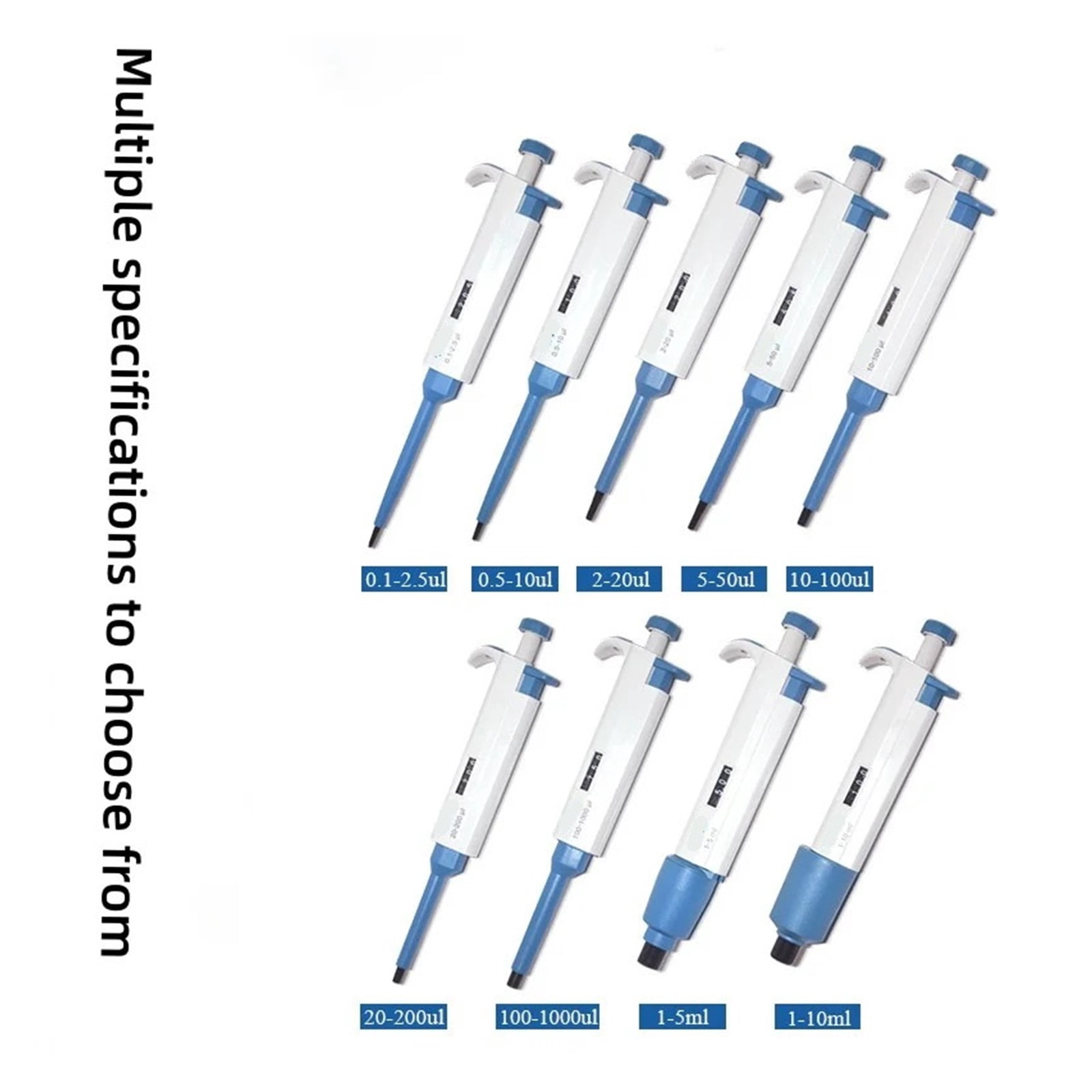 Adjustable Single-Channel pipette Set 0.5-10ul - Professional Laboratory Pipettor Kit 1-10ml  Accurate adjustable ,Precision & Accuracy