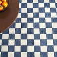 thumbnail image 3 of SAFAVIEH Martha Stewart Chelsea Checkered Area Rug, Blue/Ivory, 6' x 9', 3 of 5