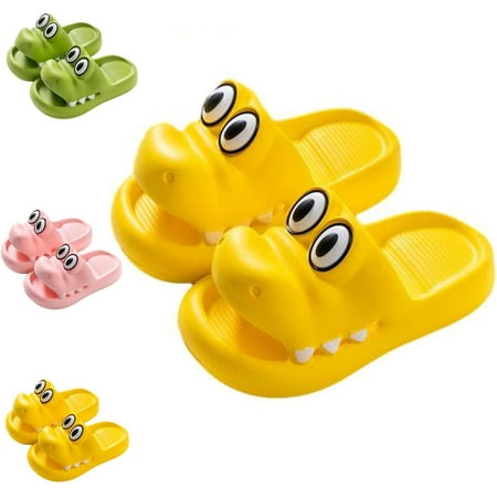

Men s and Women s Cartoon Crocodile Slides EVA Sandals Cloud Slippers with Thick Sole Anti-Slip Spa Bath Beach Pool Shower Shoes for Summer