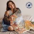 thumbnail image 5 of Throw Blanket for Couch Deer Soft Fleece Flannel Blankets Cozy Lightweight Blanket for Home Sofa Living Room Mount Leaves Forest River Bed Throws 60" x 80", 5 of 9
