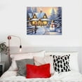 thumbnail image 4 of RUIYC NIKKY HOME Christmas Canvas Wall Art 20x16in  - Lighted Up Snowman in the Snow Canvas Print LED Xmas Wall Art Prints for Holiday Decor, 4 of 4