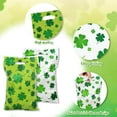 thumbnail image 3 of Lksixu 10 Pcs St. Patrick's Day Gift Bags, Double-Sided Green Shamrocks Plastic Treat Bags with Handles, Irish Lucky Cellophane Goodie Bags BPA-Free Reusable Snack Bags for Party Favor, 3 of 9